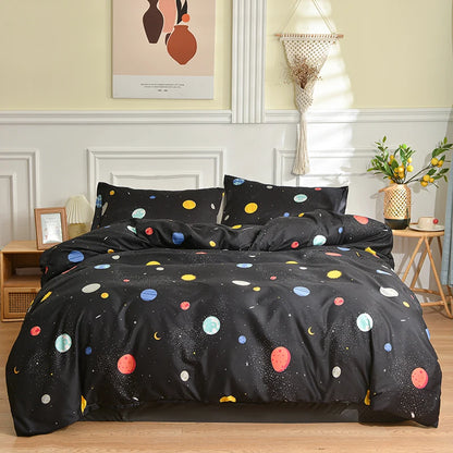 Black and White Bedding Set for Double Bed sabanas cama matrimonial Queen/King Comforter Sets Single Duvet Cover with Pillowcase