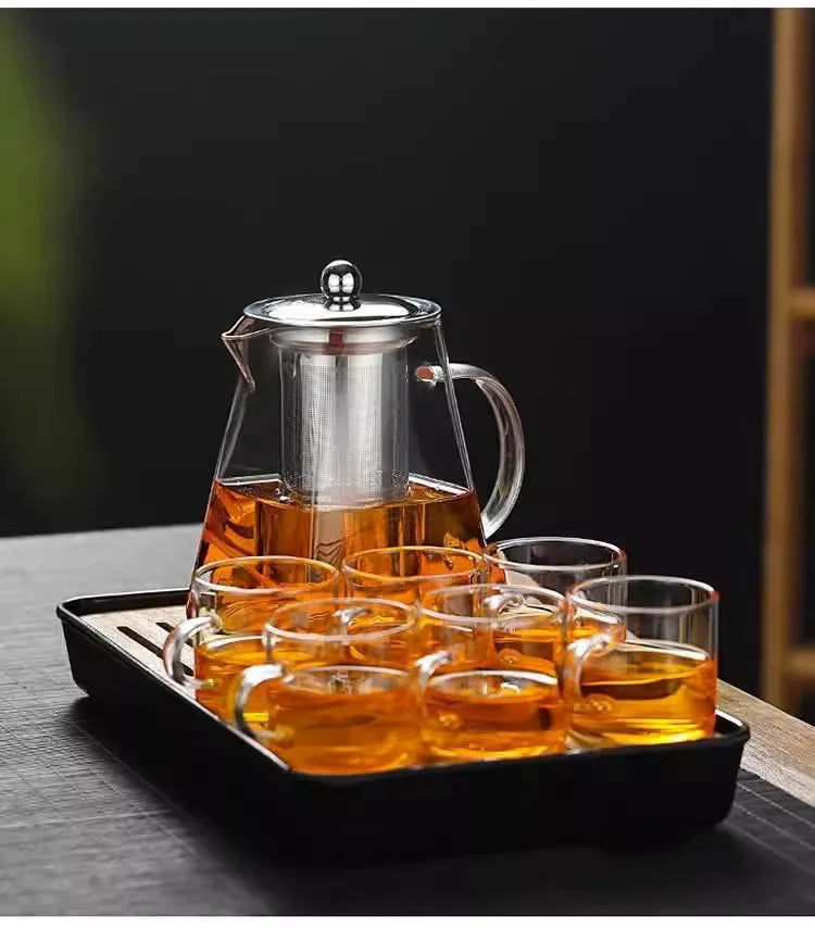 Glass Teapot with Infuser - Tea Set Kettle Maker for Loose Leaf Tea