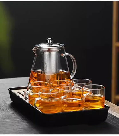 Glass Teapot with Infuser - Tea Set Kettle Maker for Loose Leaf Tea