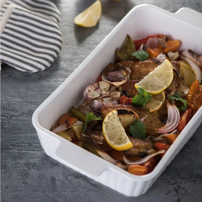 Porcelain Dishes Kitchen Accessories Bakeware Bread Pan Ceramic Baking Tray Cooking Utensils Tools Gadgets Oven