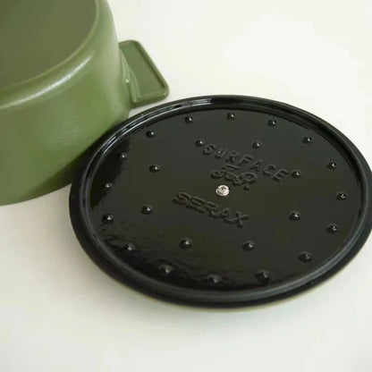 Nordic Cast Iron Enamel Pan 23-26cm - Uncoated Cookware for Soup, Stew & Seafood