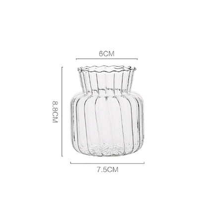 1pc Nordic Creative Transparent Vases for Plant Bottle Flower Pot Hydroponic Terrarium Arrangement Container Flower Table Vase