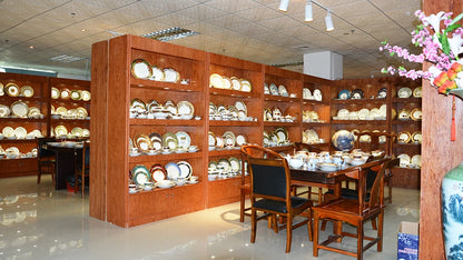 Bone China Platinum Dinner Set - Gold Rim Porcelain Soup Plates & Bowls