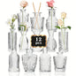 12 PCS Mini Glass Bud Vases - Small Decorative Flower Vases in Bulk for Weddings