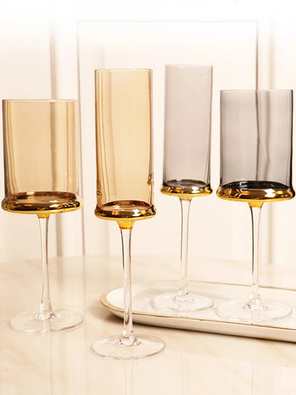 Nordic Gold Red Wine Glass Crystal Glass Champagne Glass Home Juice Glass Goblet Wine Glass Model Room Bar Barware