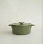Nordic Cast Iron Enamel Pan 23-26cm - Uncoated Cookware for Soup, Stew & Seafood