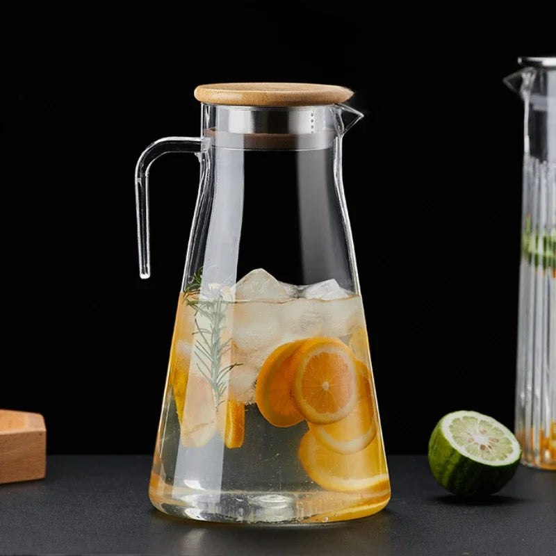 Drinkware Transparent Kettle Lemonade Container Cold Beverage Dispensing Jug for Water Beverage Acrylic Dispenser Jug With Lid