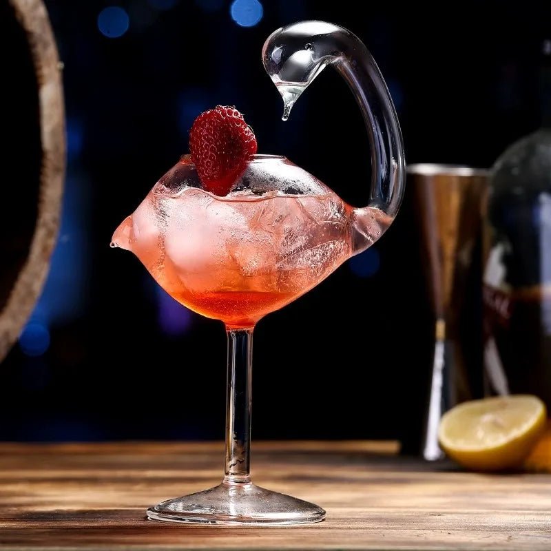 Glass Cocktail Glasses Barware Creative Quirky Red Wine Champagne Goblet Octopus Swan Party Drinkware