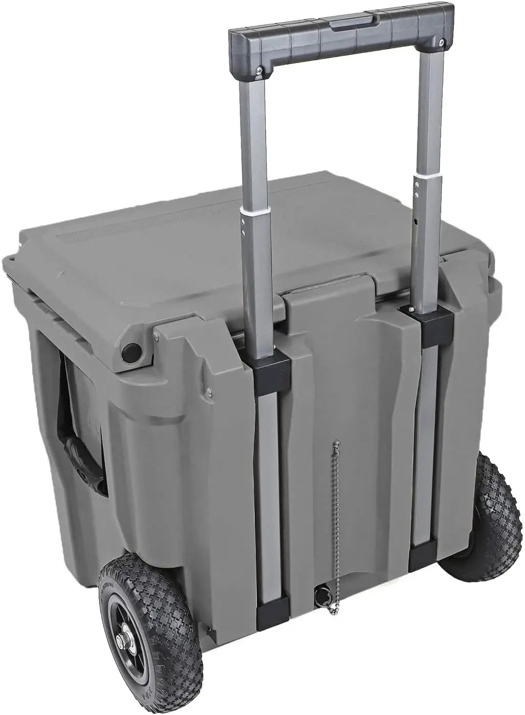 45 Quart Towable Ice Chest Cooler with Wheels - Pro Tough Roto Molded Outdoor Camping Cooler