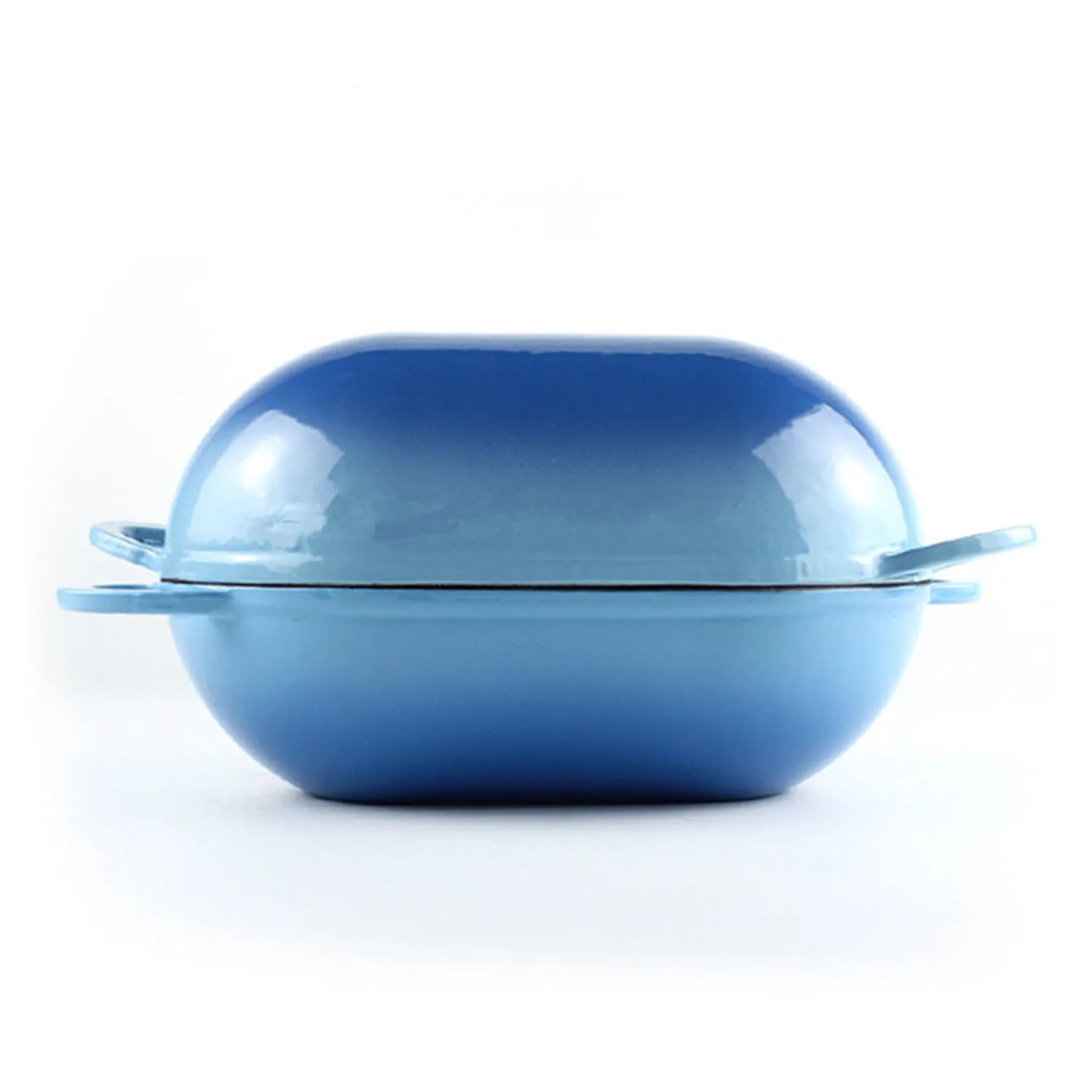 Enameled Cast Iron Dutch Oven - 9" Oval Loaf Pan for Sourdough Bread Baking