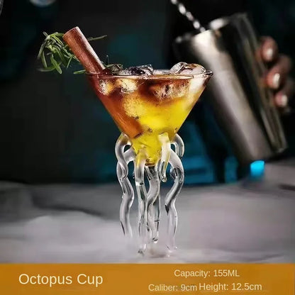 Glass Cocktail Glasses Barware Creative Quirky Red Wine Champagne Goblet Octopus Swan Party Drinkware
