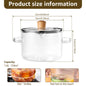 Glass Cooking Pot with Lid - Borosilicate Saucepan for Stovetop Soup & Baking