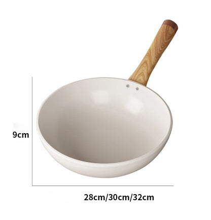 30cm Ceramic Wok Frying Pan - Non-Stick Skillet for Induction & Gas Stove