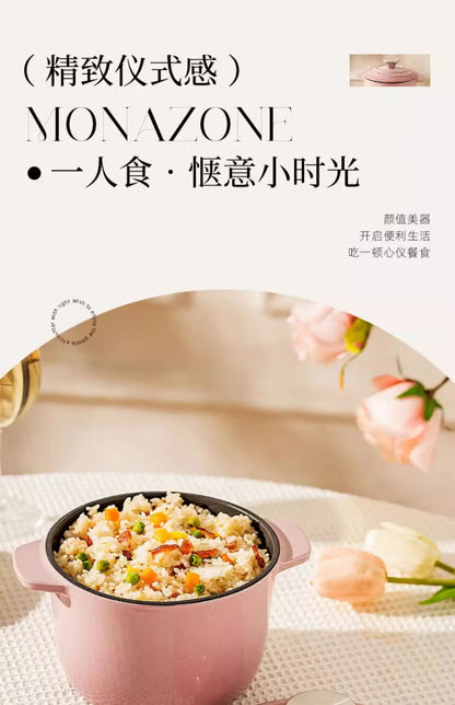 Enameled Mini Cast Iron Dutch Oven 1.7L for Cooking Bake Bread Cast Iron Pot Casserole Dish Heavy Milk Pot Pink Kitchen Stew Pot