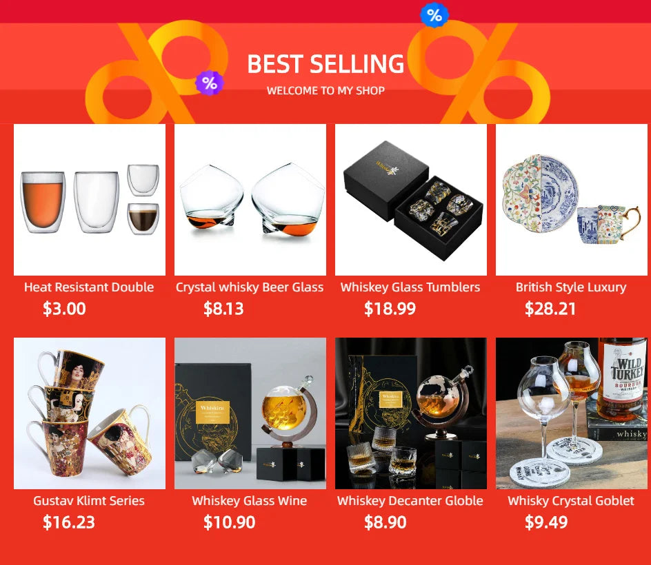 Whisky Beer Glass Cup - Rotating Belly Tumbler for Cocktails & Brandy