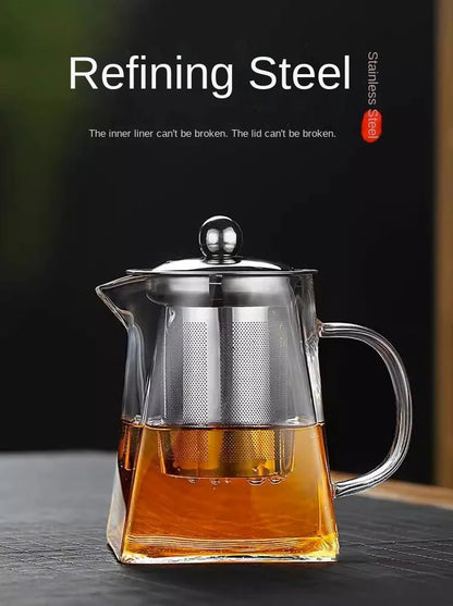 Glass Teapot with Infuser - Tea Set Kettle Maker for Loose Leaf Tea