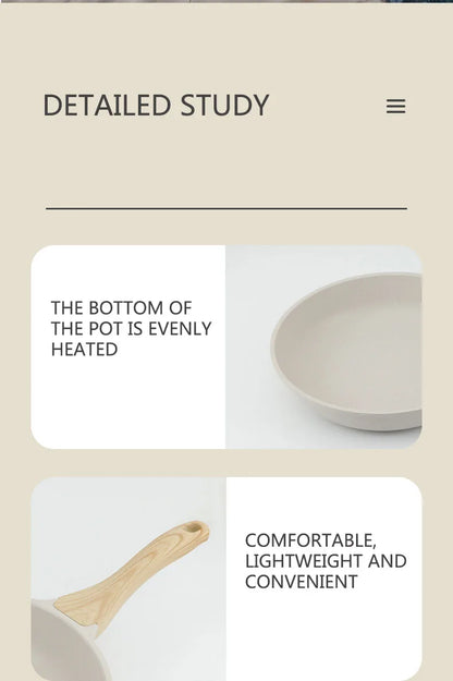 20cm Ceramic Wok Frying Pan - Non-Stick Induction Pan for Steak & Cooking