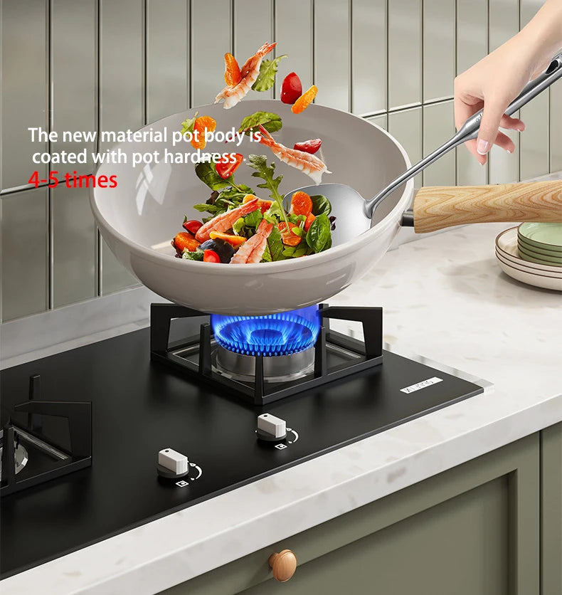 30cm Ceramic Wok Frying Pan - Non-Stick Skillet for Induction & Gas Stove