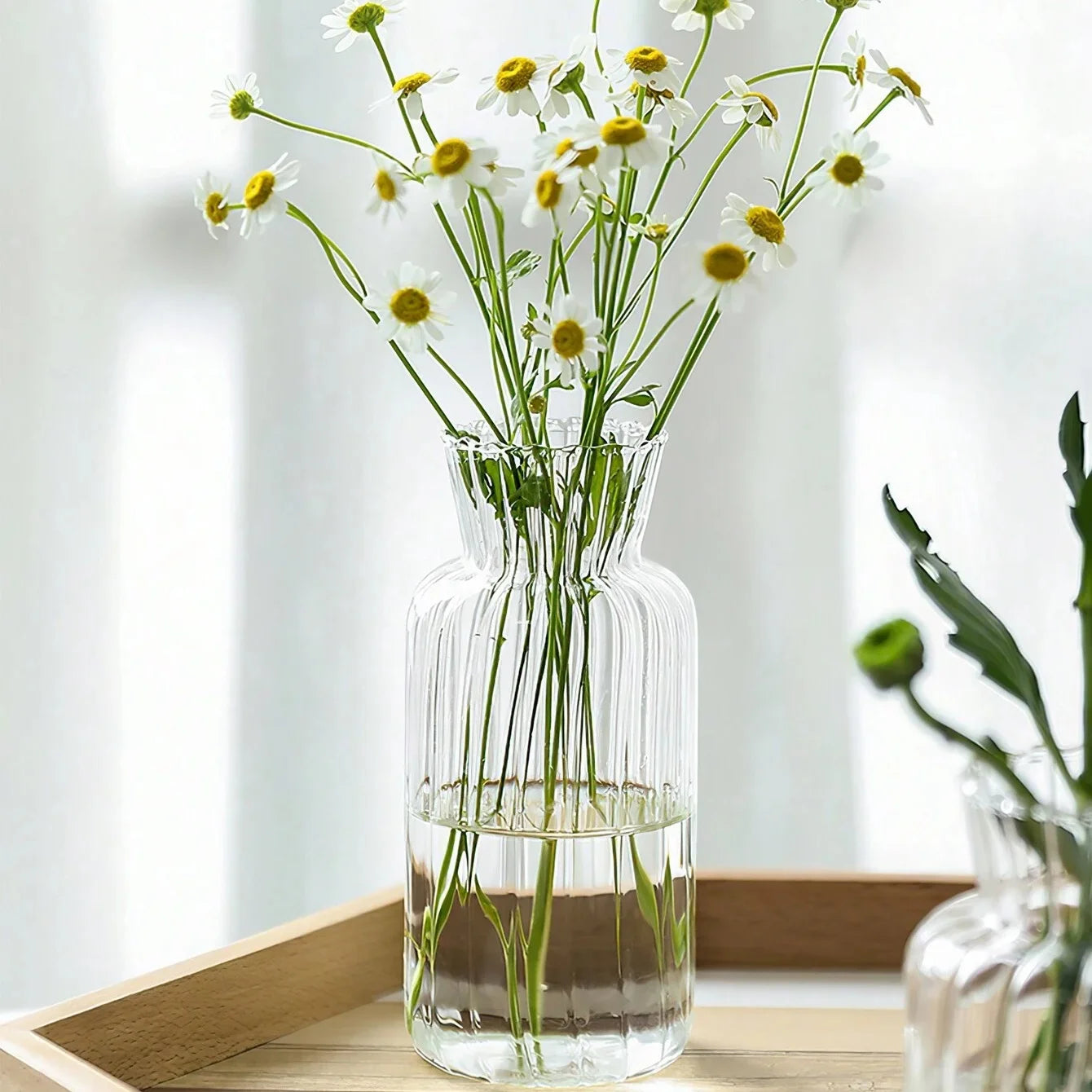 1pc Nordic Creative Transparent Vases Glass Plant Bottle Flower Pot Hydroponic Terrarium Arrangement Container Table Vase Decor