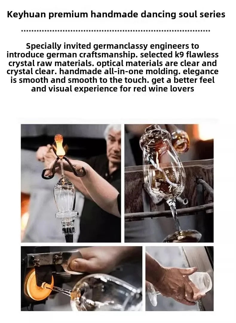 كأس نبيذ كريستالي بورجوندي سعة 720 مل، تصميم عصري فاخر مزخرف، آمن للاستخدام في غسالة الأطباق، هدية أنيقة للاستخدام المنزلي لتذوق النبيذ