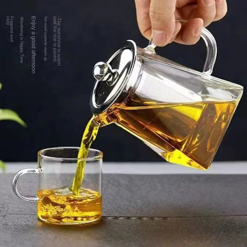 Glass Teapot with Infuser - Tea Set Kettle Maker for Loose Leaf Tea
