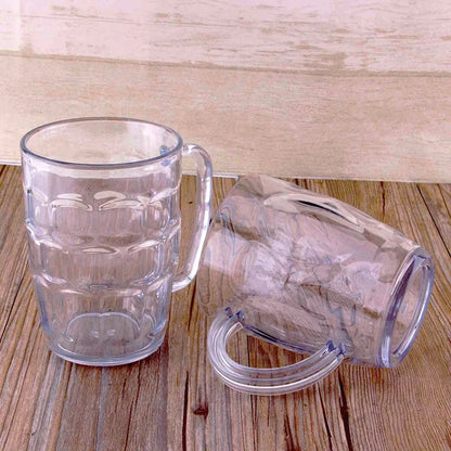 Unbreakable 3 Sizes Acrylic Beer Cup KTV Large Beer Cup Plastic Drinks Cups Breakfast Milk Coffee Water Mug Barware Drinkware