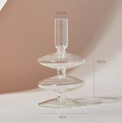 Transparent Vase Modern Home Decor Vase Decoration Home Wedding Clear Glass Vase Nordic Vases Set Hydroponic Vase