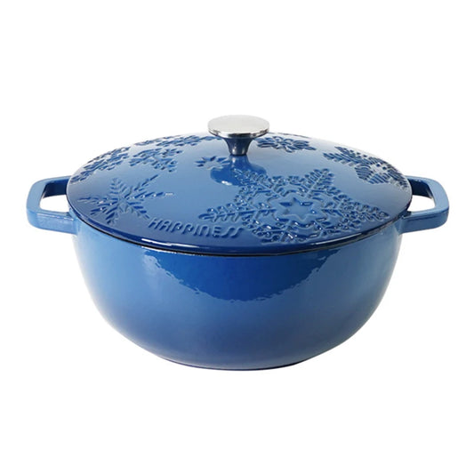 28cm Enameled Cast Iron Dutch Oven 6Qt Cast Iron Casserole Dish with Lid for Bread Baking And Stew Kitchen Cookware Braised Pot