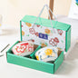 Japanese Hand Drawn Cartoon Tableware Ceramic Bowls Creative Gift Bowls and Chopsticks Set