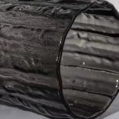 25cm Glacier Glass Vase - Transparent Flower Arrangement Vase for Living Room