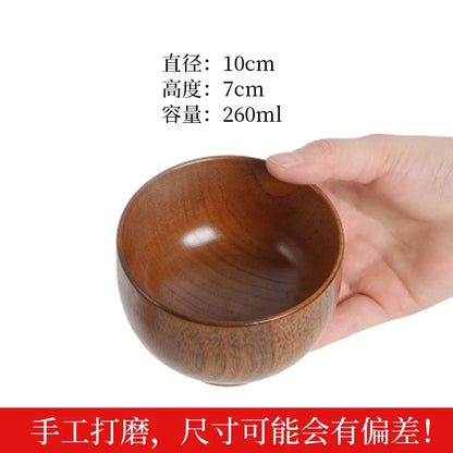 Japanese Wooden Tableware Set Bowl Chopsticks Spoon Tray Solid Wood Children's Tableware Set Tableware Kitchen Accessories