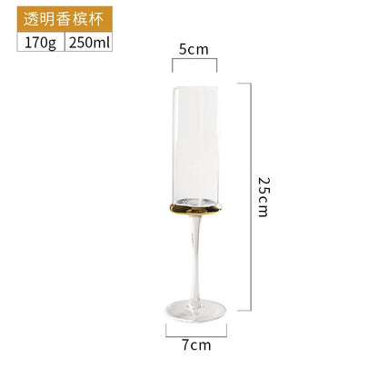 Nordic Gold Red Wine Glass Crystal Glass Champagne Glass Home Juice Glass Goblet Wine Glass Model Room Bar Barware