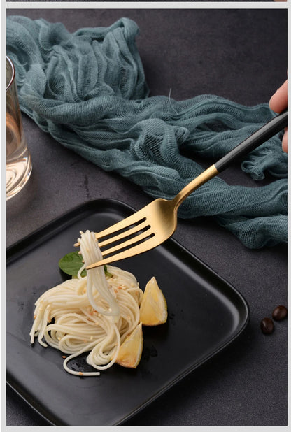 24pcs Dinnerware Set Stainless Steel Tableware Set Knife Fork Spoon Flatware Set Cutlery Set Knife Fork Spoon Tea Spoon