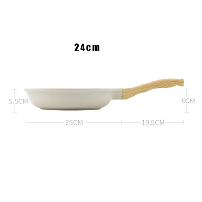 20cm Ceramic Wok Frying Pan - Non-Stick Induction Pan for Steak & Cooking