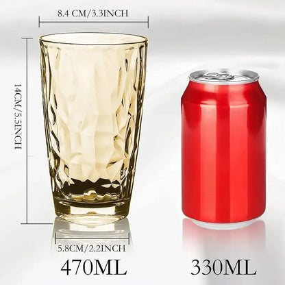 17 oz Plastic Tumblers Drinking Glasses Clear Acrylic Cups Wine Glassware Beverage Drinkware Tumbler for Poolside Party