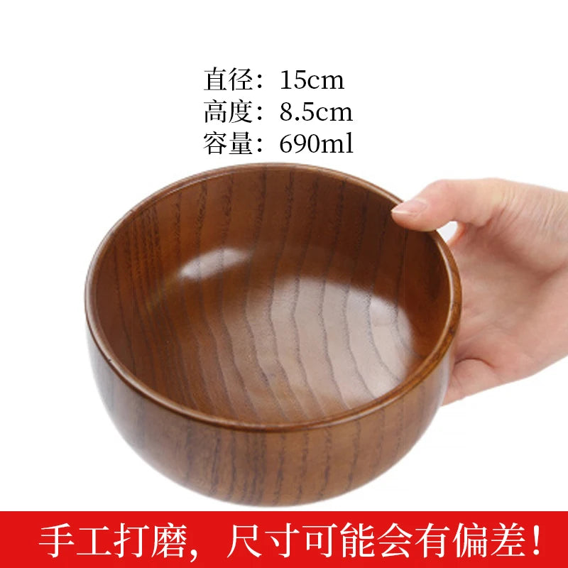 Japanese Wooden Tableware Set Bowl Chopsticks Spoon Tray Solid Wood Children's Tableware Set Tableware Kitchen Accessories