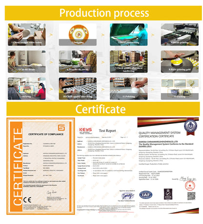 24pcs Germany 24K handmade gold top quality embossed gold decoration dinner dish plate set  bowl sets with gift packing