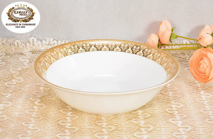 Luxury Gold Rim Ceramic Plates Sets China Porcelain Gold Dinner Set Royal Tableware Gold Tableware