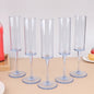 5Pcs 5oz/5.5oz Acrylic Champagne Goblet Glasses Cup Transparent Cocktail Glass Cups Anti-fall Goblet For Bar Pub Club Drinkware