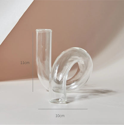 Transparent Vase Modern Home Decor Vase Decoration Home Wedding Clear Glass Vase Nordic Vases Set Hydroponic Vase