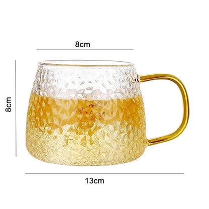 Coffee Glass Mug Hot Drinking Milk Tea Coffee Cup Cocktail Glass Crystal Transparent Mugs Handle Drinkware Couple Gifts