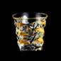 Whiskey Glass Tumblers Set Gold Line Wine Whisky Glasses Golden Painted Crystal Barware Multi-function Beer Cocktail Gift Box