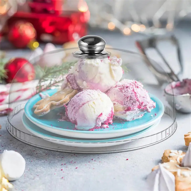 Cake Plate with Dome - Serving Platter with Protective Dessert Cover