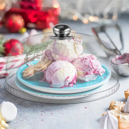 Cake Plate with Dome - Serving Platter with Protective Dessert Cover