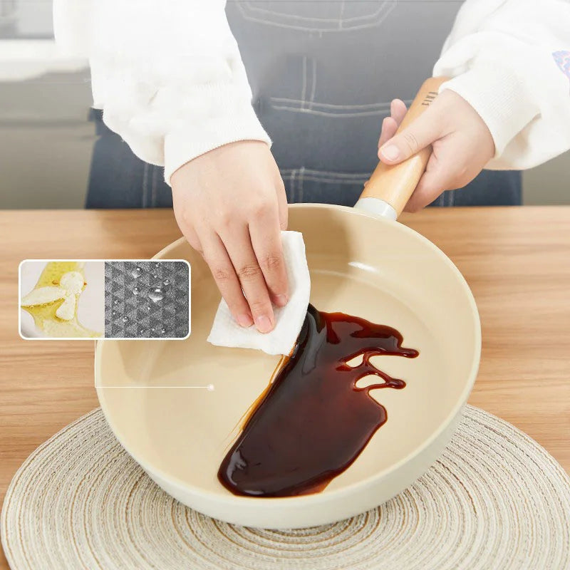 Korean Ceramic Non-Stick Wok - Milk Pot Frying Pan for Induction & Gas Stove