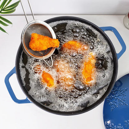 28cm Enameled Cast Iron Dutch Oven 6Qt Cast Iron Casserole Dish with Lid for Bread Baking And Stew Kitchen Cookware Braised Pot