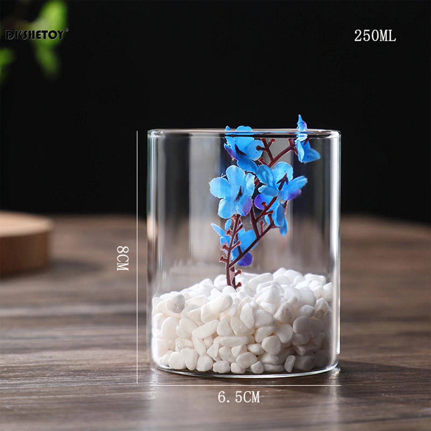 Glass Flower Vase desk decoration Modern Small Cylinder Flower Centerpiece Vases for Home Office Wedding Table