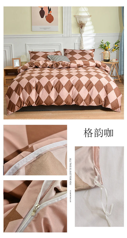 Black and White Bedding Set for Double Bed sabanas cama matrimonial Queen/King Comforter Sets Single Duvet Cover with Pillowcase