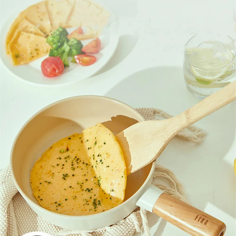 Korean Ceramic Non-Stick Wok - Milk Pot Frying Pan for Induction & Gas Stove