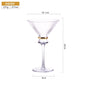 Gold Creative Vertical Gold Waist Line Goblet Champagne Glass Cocktail Glass Vertical Water Bottle Set Party Wedding Barware